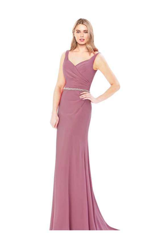 Fornecedor de Lombar Sem Mangas Amor Bainha Chiffon Vestidos de Madrinha / Vestidos de Festa