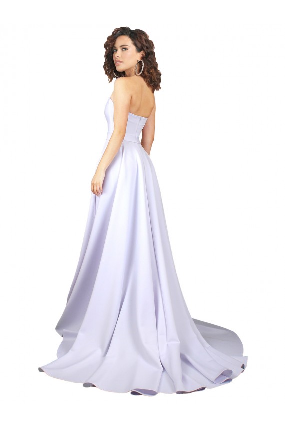 Fornecedor de Sem Mangas Amor Linha A Crepe Esticado Branco Vestidos de Noiva