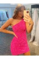 Fornecedor de Sem Mangas Um Ombro Bainha Lantejoulas Veludo Vestidos de Festa / Vestidos Formais
