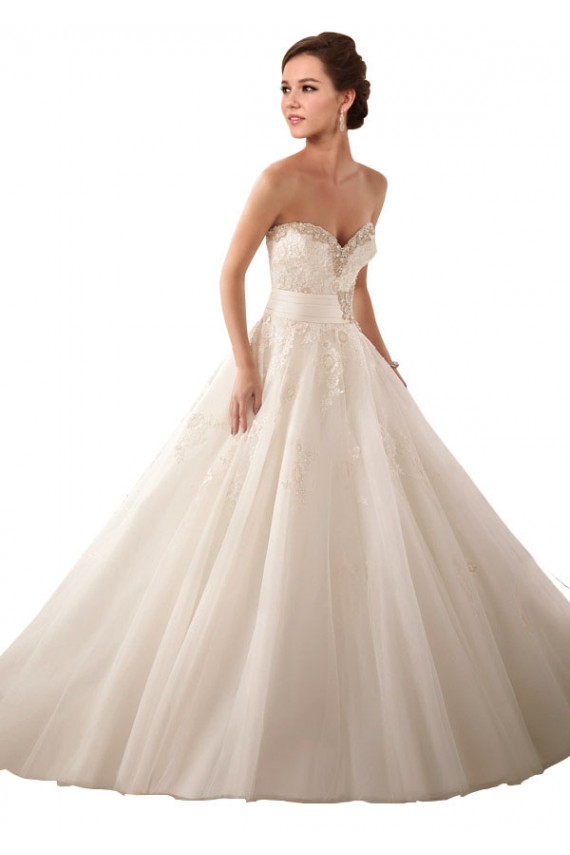 Fornecedor de Sem Mangas Amor Vestido de Baile Cetim & Tule & Renda Vestido de Noiva