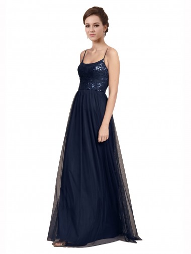 Fornecedor de Sem Mangas Alças finas Linha A Tule & Renda Vestidos de Madrinha