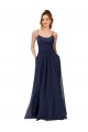 Fornecedor de Lombar Sem Mangas Colher Linha A Chiffon & Renda Vestidos de Madrinha