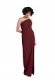 Fornecedor de Sem Mangas Um Ombro Bainha Crepe Esticado Ouro Borgonha Vestidos de Madrinha / Vestidos de Noite / Vestidos de Festa