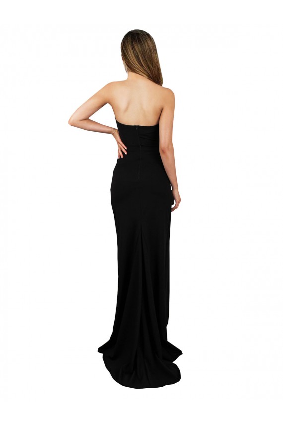 Fornecedor de Lombar Sem Mangas Amor Coluna Crepe Esticado Vestidos de Madrinha / Vestidos de Noite / Vestidos de Festa